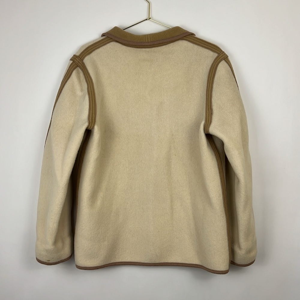 Turnaround by Cuddlecoat wool jacket reversible brown and cream M - Picture 8 of 15